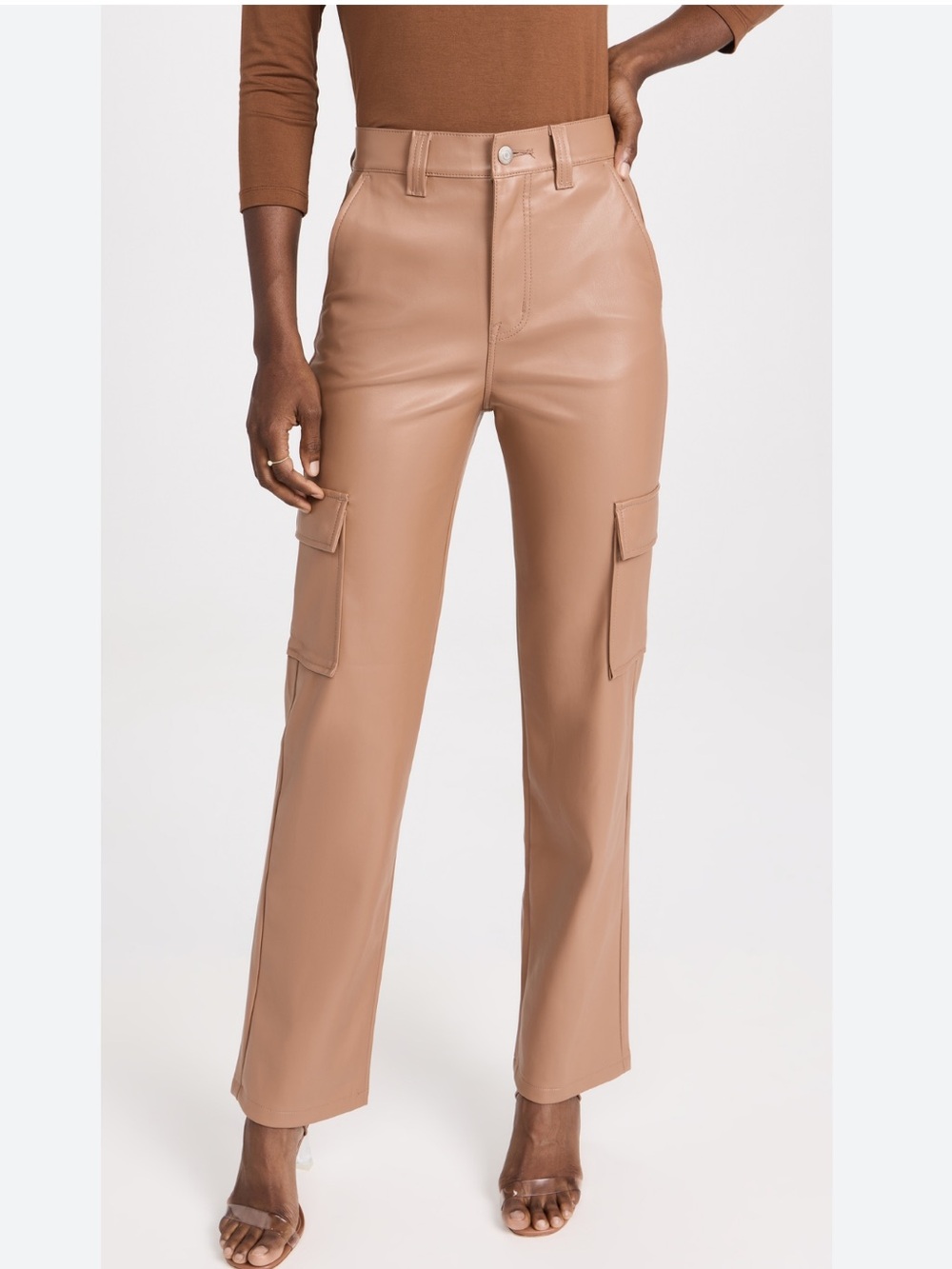 Pistola Cassie Faux Leather Cargo Pants